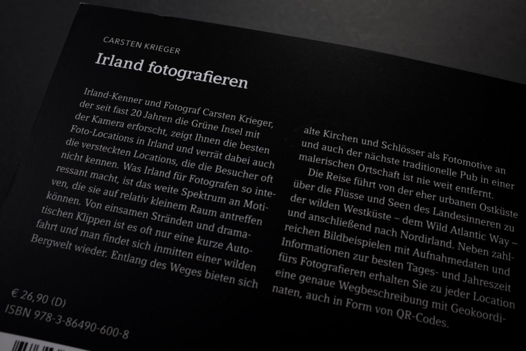 Klappentext - Fotoscout - Irland fotografieren - Carsten Krieger